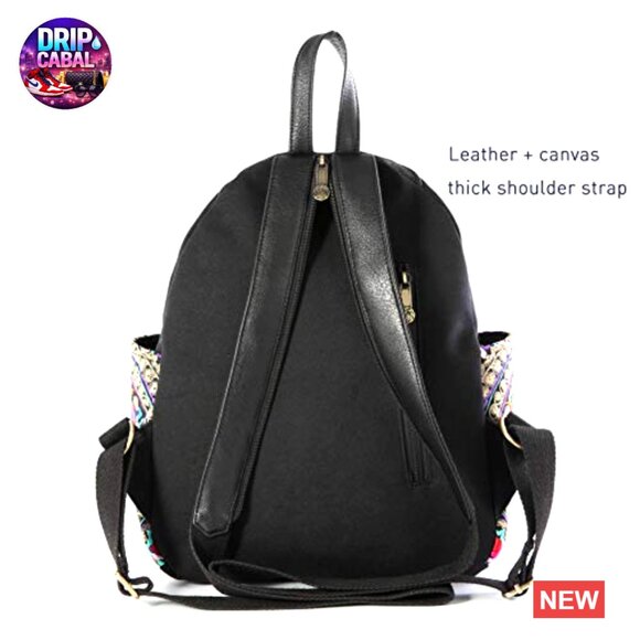 Vintage Embroidered Floral Bohemian Backpack Purse Adjustable Shoulder Bag main image 3